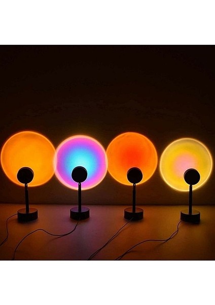 Gün Işığı-Batımı Gibi Uzaktan Kumandalı Sunset Lamba 16 Renk Gece Lambası 360 ° Fotoğraf Çekim Işığı modelleri