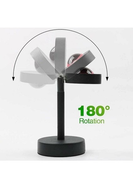 Gün Işığı-Batımı Gibi Uzaktan Kumandalı Sunset Lamba 16 Renk Gece Lambası 360 ° Fotoğraf Çekim Işığı