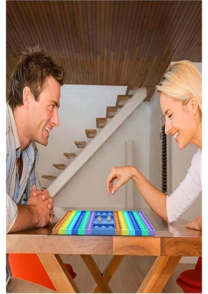 Pop It Push Bubble Fidget Satranç ve Tavla Temalı Renkli Silikon Stres Oyuncağı – Çocuklar ve Yetişkinler İçin Eğlenceli Hediyelik Masa Oyunu