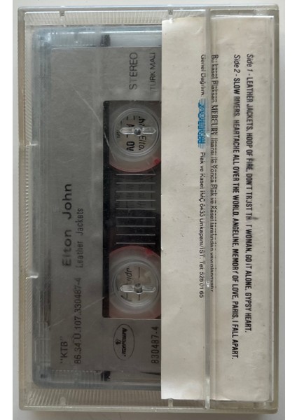 Elton John Leather Jackets Kaset (Orjnal Dönem Baskı Kaset) fiyatları