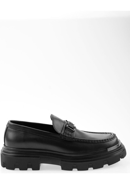 Mat Siyah Leather Erkek Loafer Ayakkabı E01604023303