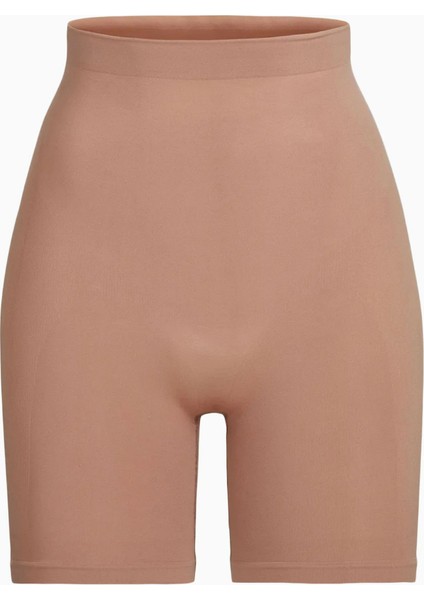 Seamless Sculpt Mid-Thigh Shorts, Yüksek Bel Şekillendirici Şort