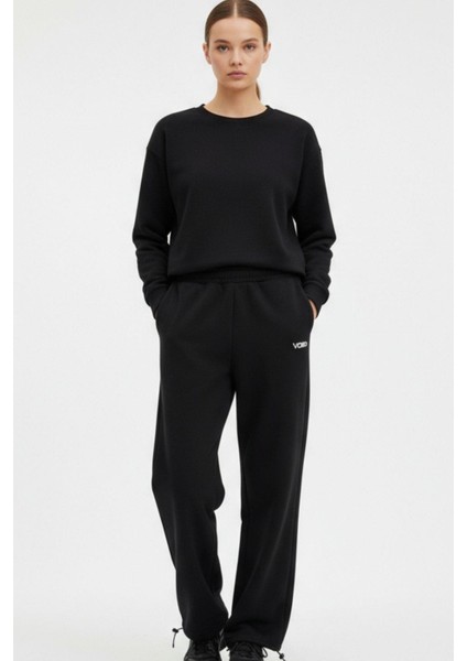 Siyah V Yaka Düğmeli Örme Kadın Hırka 6765