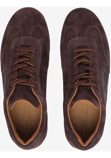 Erkek Kahverengi Hakiki Deri Sneaker Ayakkabı 5K1SA18472 indirimleri