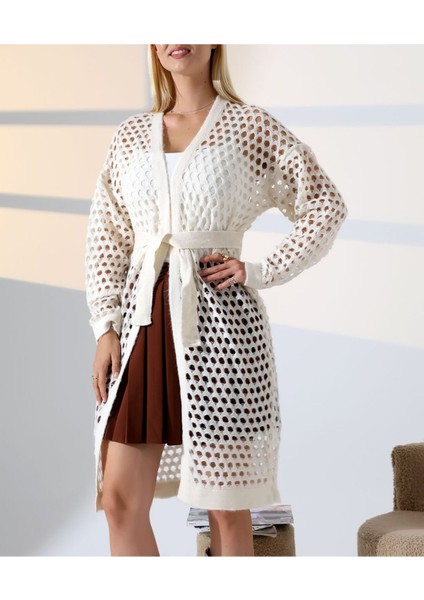 File Dokulu Kuşaklı Salaş Hırka