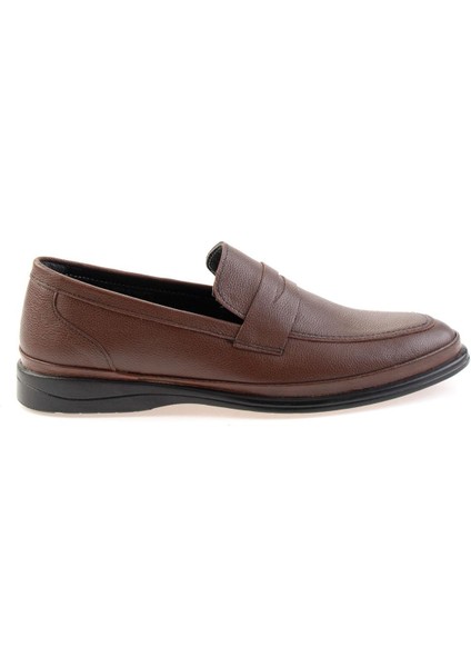 Kahve Leather Erkek Loafer Ayakkabı E01081002803