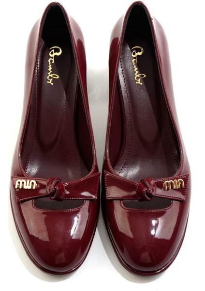 Bordo Kadın Klasik Topuklu Ayakkabı K01231467598 fırsatları