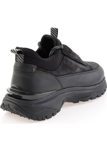 Siyah Leather Erkek Sneaker E01604033703 modelleri