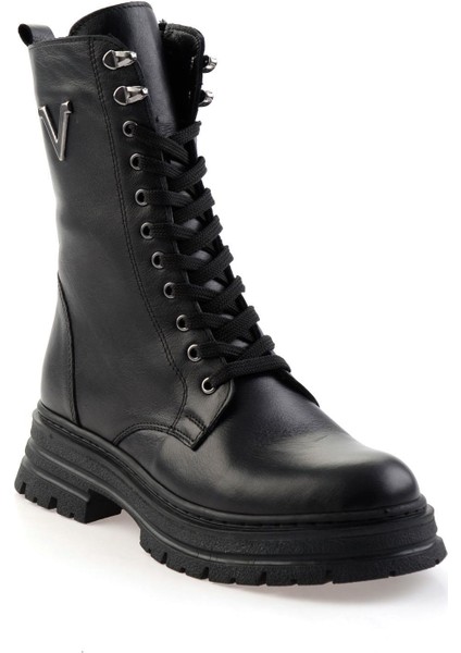 Siyah Hakiki Deri Kadın Bot & Bootie K02462040303 fiyatları