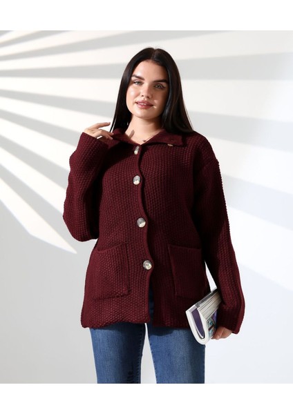 Göz Alıcı Sadelik Düğmeli Triko Hırka