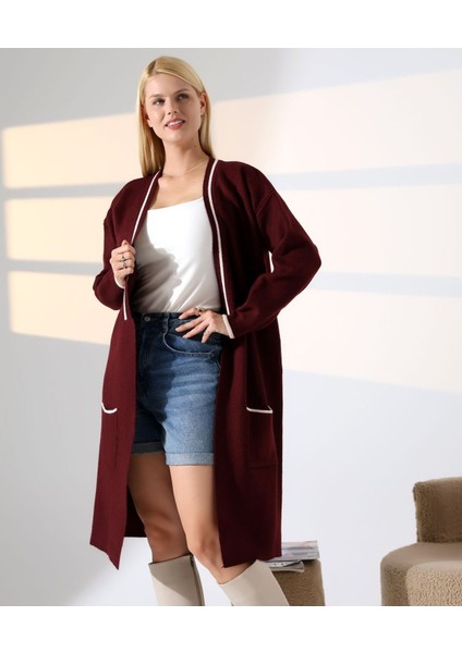 Cep Detaylı Dikişli Kuşaklı Triko Hırka fırsatları