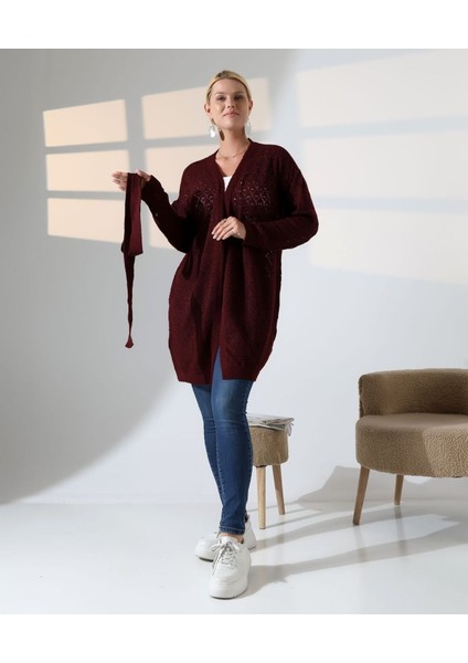 Delikli Kemerli Triko Hırka fiyatları