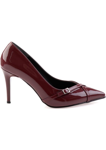 Bordo Kadın Klasik Topuklu Ayakkabı K01992153098