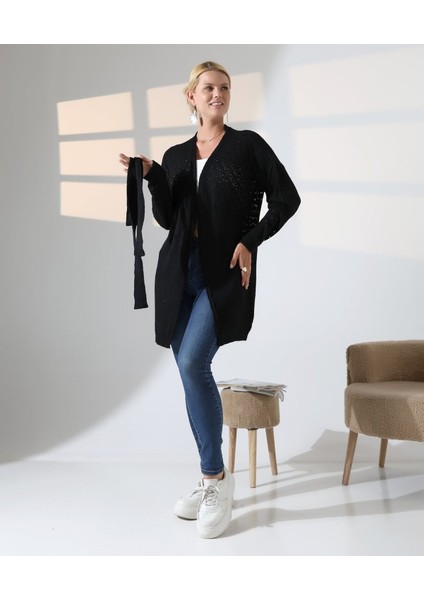 Delikli Kemerli Triko Hırka fiyatları