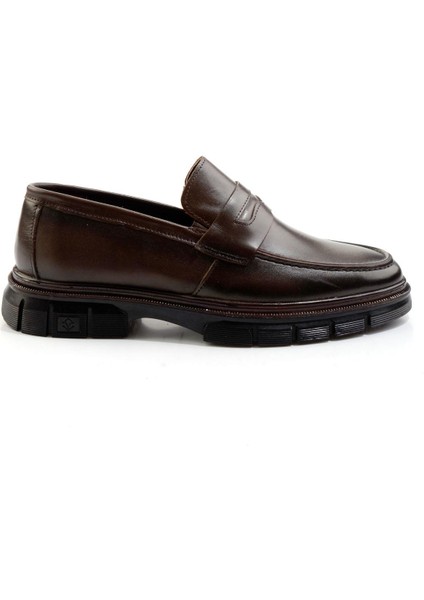 Kahve Leather Erkek Loafer Ayakkabı E01795025641