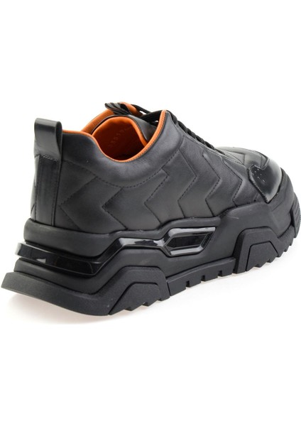 Siyah Leather Erkek Sneaker E01604229903 modelleri