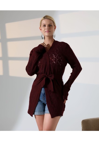 Kemerli Triko Hırka