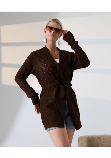 Kemerli Triko Hırka