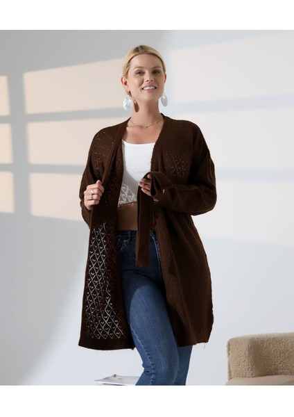 Delikli Kemerli Triko Hırka modelleri