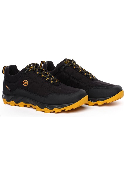 Erkek Siyah Sarı Hakiki Deri Su Geçirmez Ayakkabı 5K1GA00171L fırsatları