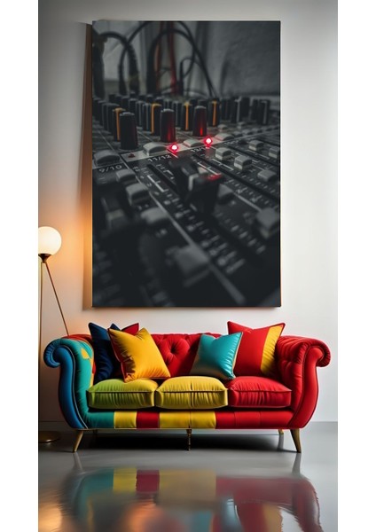 Ses Mixeri Ev Duvar Salon Güzellik Salonu Ofis Dükkan Dekarasyon Kanvas Tablo