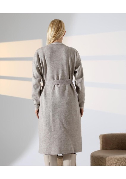 Cep Detaylı Dikişli Kuşaklı Triko Hırka fırsatları