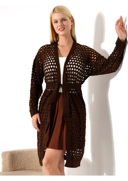 File Dokulu Kuşaklı Salaş Hırka