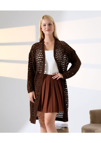 File Dokulu Kuşaklı Salaş Hırka fiyatları