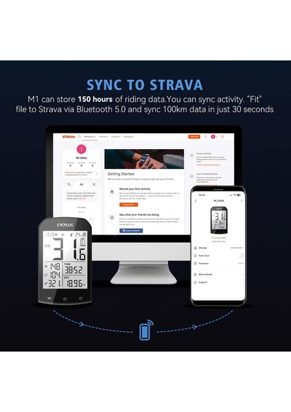 Kablosuz Gps Bisiklet Bilgisayarı | 2.9" LCD Ekranlı, Ant+ Bluetooth Destekli, Kadans & Hız Sensörlü, Su Geçirmez Akıllı Bisiklet Kilometre ve Nabız Ölçer modelleri