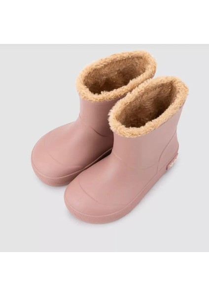 Yogı Borreguıto Dusty Pınk Kız Çocuk Kürklü Yağmur Çizmesi