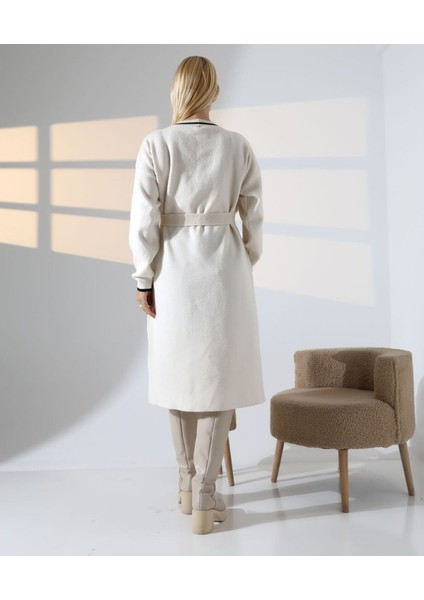 Cep Detaylı Dikişli Kuşaklı Triko Hırka fırsatları