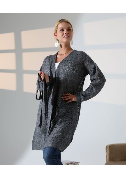 Delikli Kemerli Triko Hırka fiyatları