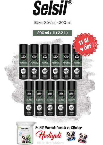 11 Al 9 Öde Selsil Etiket Sökücü 200 ml ve Rosie Pamuk