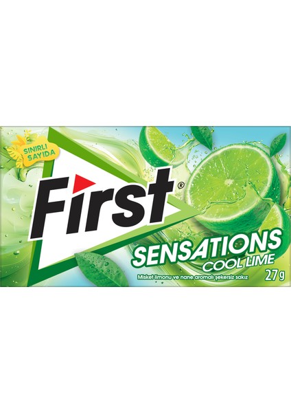 Sensations Cool Lime Misket Limonu ve Nane Aromalı Şekersiz Tatlandırıcılı Sakız 3'lü Paket fiyatları