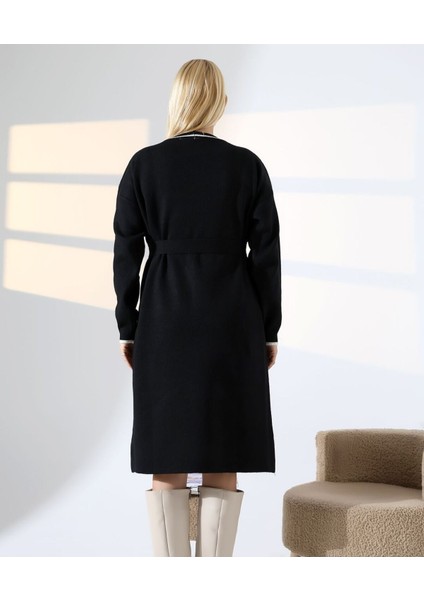 Cep Detaylı Dikişli Kuşaklı Triko Hırka fırsatları