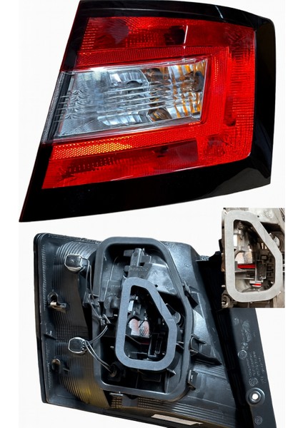 6V6945112/6V6945258 Arka Stop Lambası Sag Duy Taplası Ile Birlikte Fabia 2015-2023 Siyah