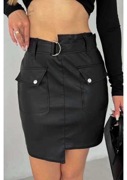 Mini Fermuarlı Deri Etek fiyatları