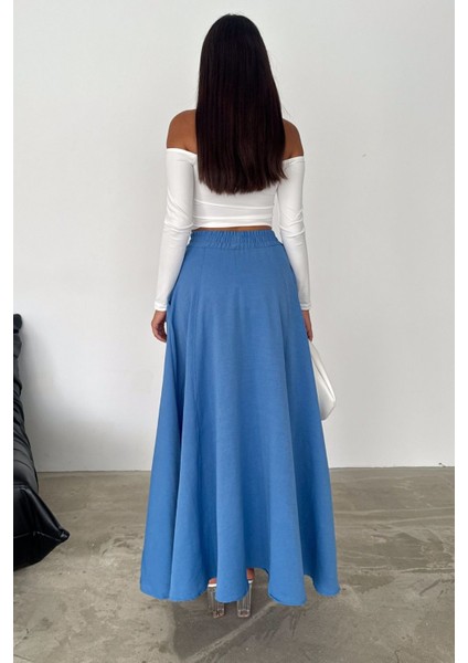 Kadın Keten Cepli Etek fırsatları