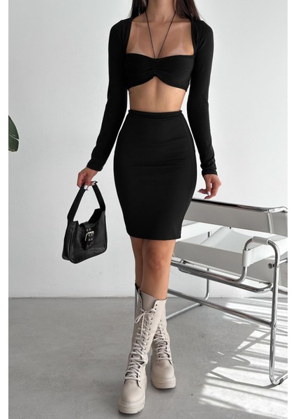 Kadın Siyah Kalem Etek