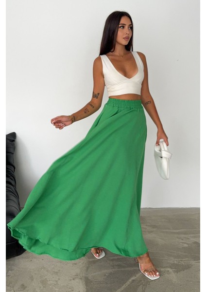 Kadın Keten Cepli Etek fiyatları