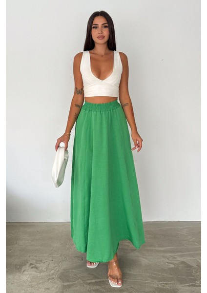 Kadın Keten Cepli Etek fırsatları