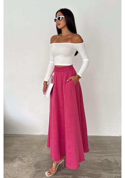 Kadın Keten Cepli Etek fırsatları