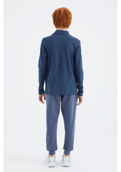 Indigo Polo Yaka Basic Uzun Kollu Erkek Çocuk T-Shirt - 11170 indirimleri