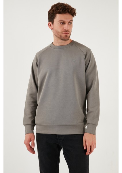 Streç Pamuklu Relaxed Fit Bisiklet Yaka Sweat Erkek Sweat 5901210 indirimleri