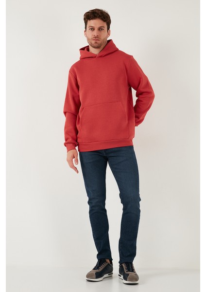 Regular Fit Kapüşonlu Kanguru Cepli Içi Tüylü Yumuşak Şardonlu Sweat Erkek Sweat 5905281 fiyatları