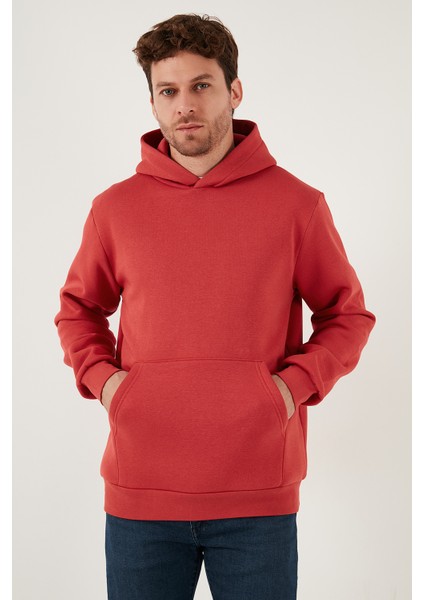 Regular Fit Kapüşonlu Kanguru Cepli Içi Tüylü Yumuşak Şardonlu Sweat Erkek Sweat 5905281 fırsatları