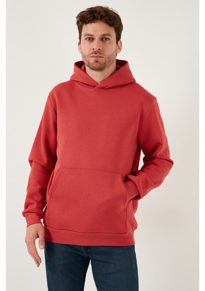 Regular Fit Kapüşonlu Kanguru Cepli Içi Tüylü Yumuşak Şardonlu Sweat Erkek Sweat 5905281