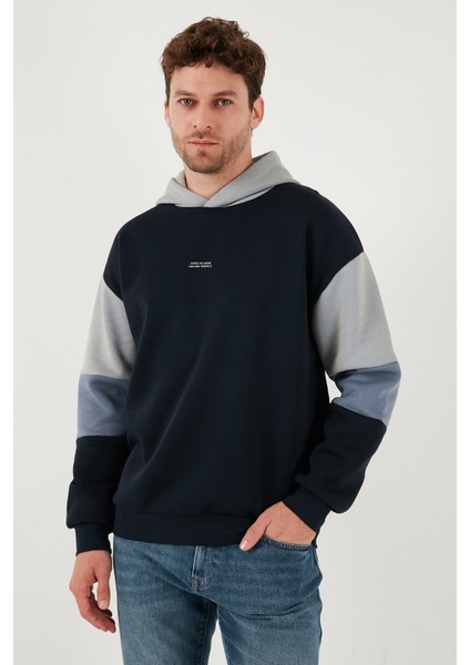 Pamuklu Relaxed Fit Kapüşonlu Içi Tüylü Yumuşak Şardonlu Sweat Erkek Sweat 5905299 indirimleri