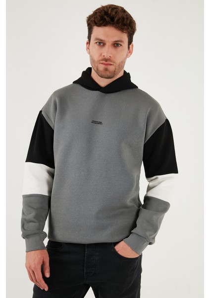 Pamuklu Relaxed Fit Kapüşonlu Içi Tüylü Yumuşak Şardonlu Sweat Erkek Sweat 5905299