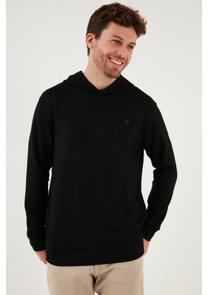 Relaxed Fit Kapüşonlu Yumuşak Dokulu Sweat Erkek Sweat 5901063 indirimleri